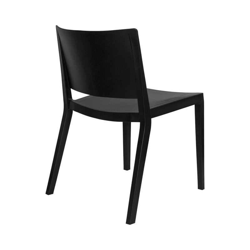 Burrus 17.25'' H Stacking Side Chair, Black
