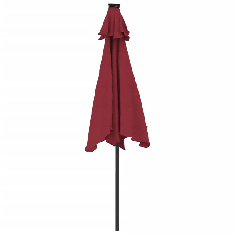 Beach Parasol with Crank Lift, 212cm H x 225cm W x 225cm D, Bordeaux red