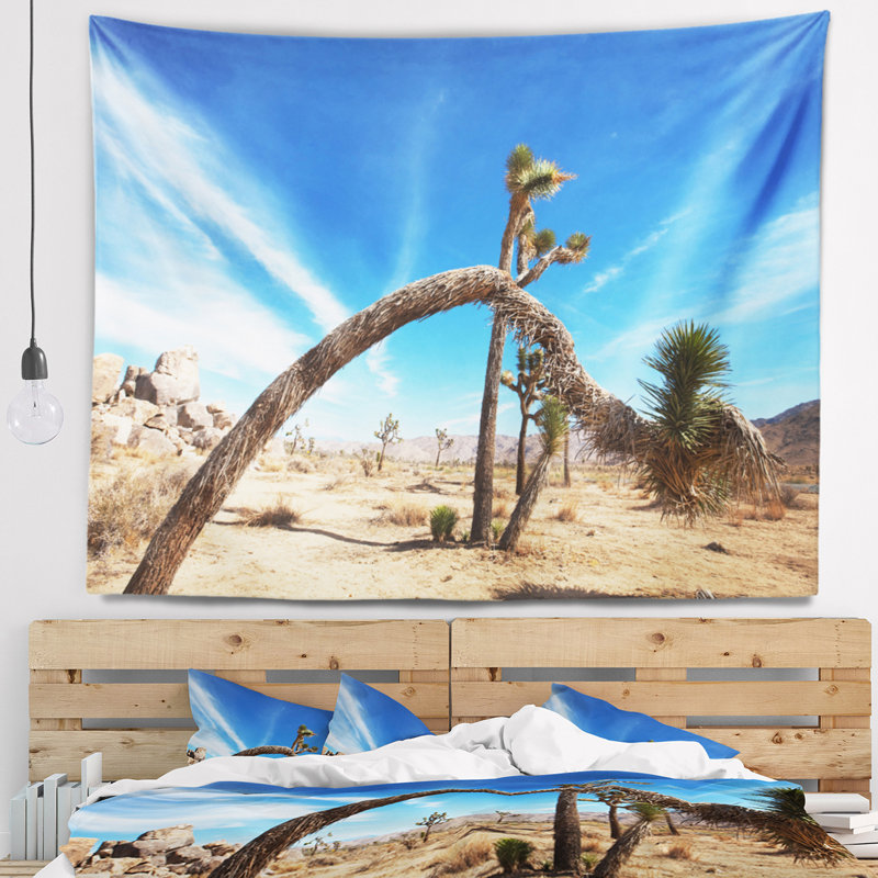 Paysage avec arbre Joshua, H 32 po x l 39 po