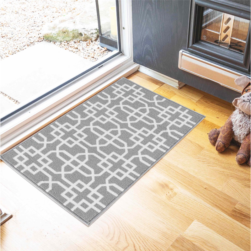 Cockerham Non-Slip Geometric Indoor Doormat, 67cm W x 120cm L