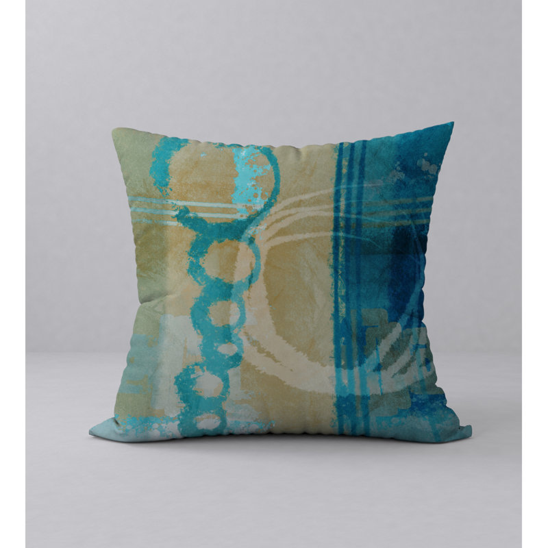 Abstract Throw Pillow, 24" H x 24" W