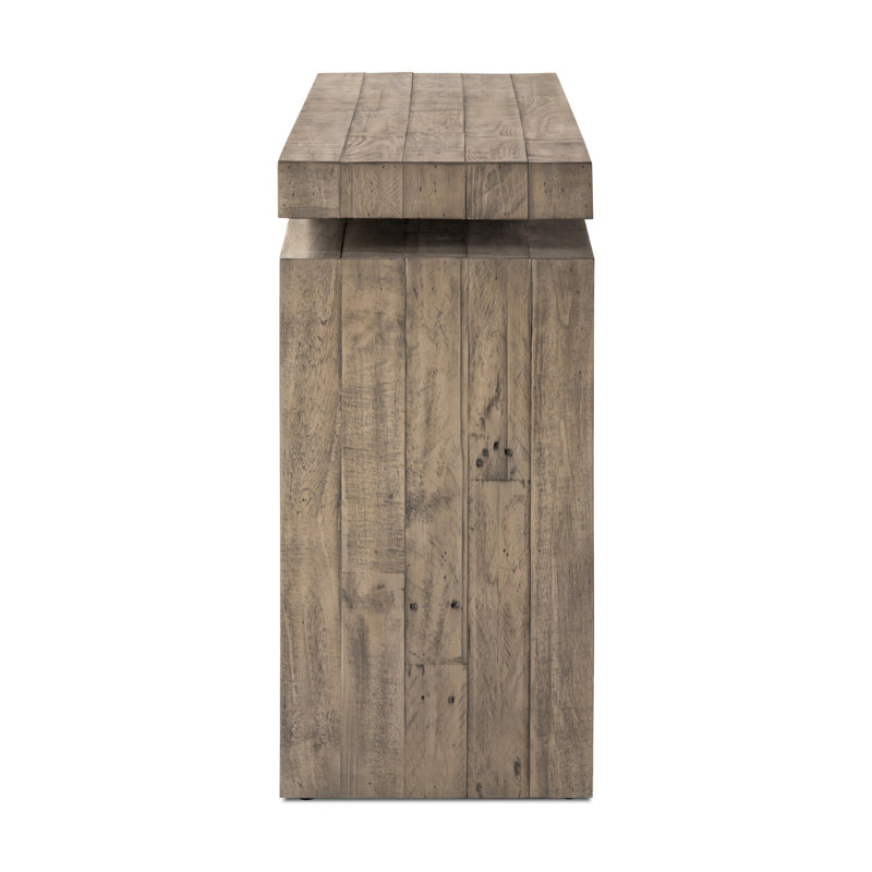 Henn Solid Wood Console Table, Weathered Wheat, 30.75" H x 60" W x 15" D