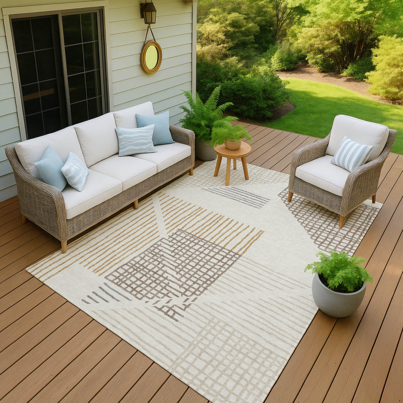 Tapis intérieur / extérieur lavable à la machine Hovey ACN2270, Rectangle 9 pi x 12 pi