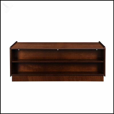 Table basse moderne moderne avec 4 tiroirs, 2 tablettes de présentation et un style cannelé, verre trempé pour le salon
