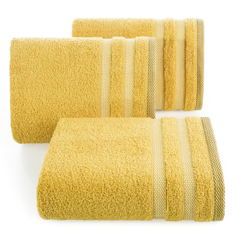 Ivanya Midweight Jacquard Fingertip Towel, Mustard