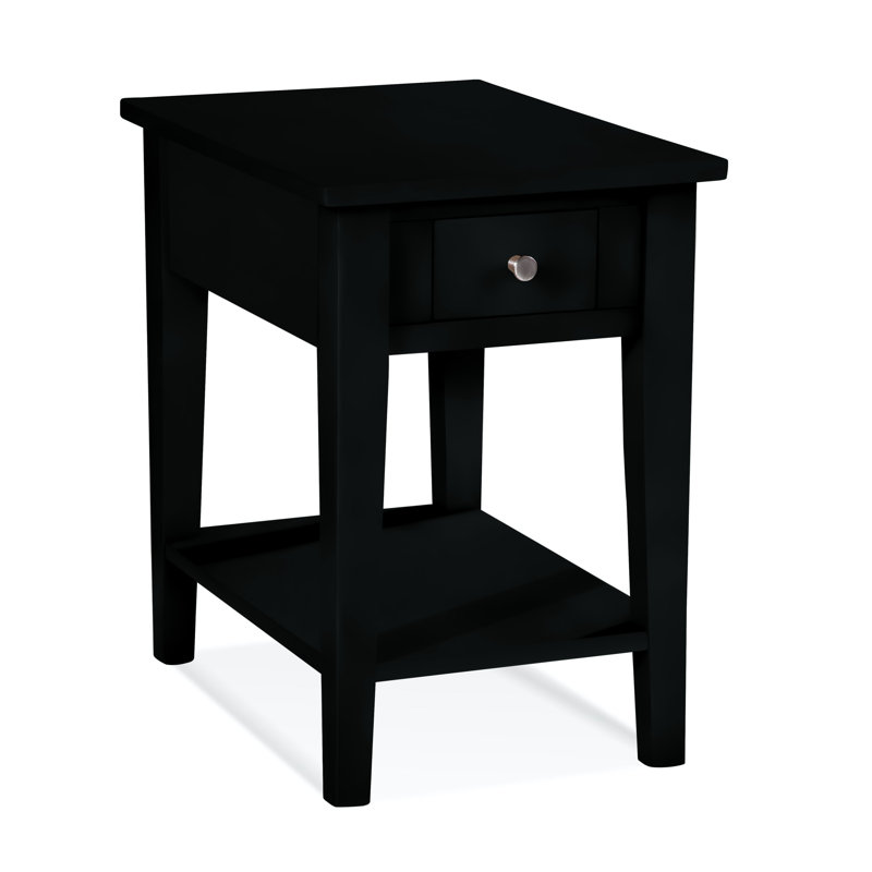 East Hampton Solid Wood End Table, Black