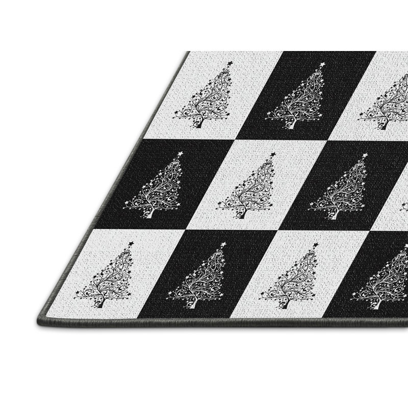 Tapis de noël zone noire, Rectangle 2 pi x 3 pi