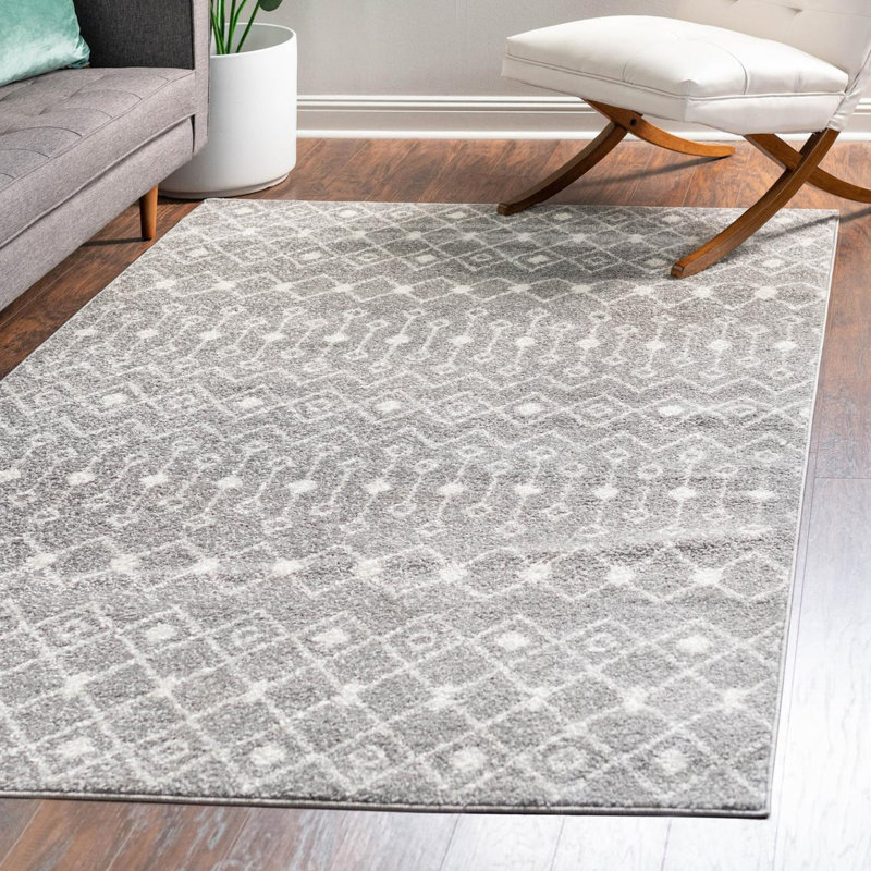 Somerville Geometric Indoor Rug, Rectangle 2' x 3'1", Gray