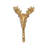3" Gold Cast Iron Deer Stag Wall Hook