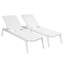 Outdoor 2-piece PVC-Coated Polyester Deckchair Set With 6-level Adjustment