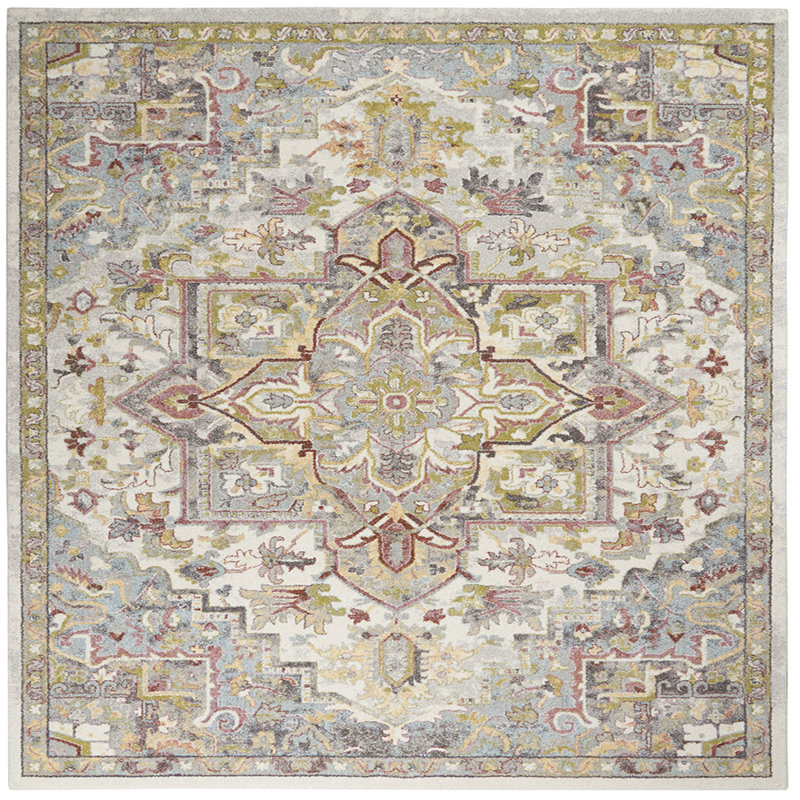 Hyeon Viscose Damask Indoor Rug, Rectangle 3'5" x 5'5"