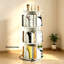 Bibliothèque rotative, étagère en PVC, étagère de rangement rotative à 360 degrés, étagère de rangement pour bibliothèque à 3 niveaux pour petits espaces, chambre à coucher