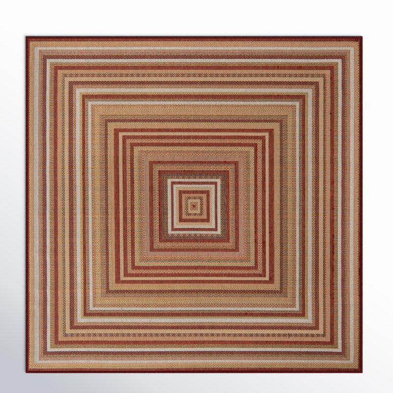 Xavi Flatweave Geometric Area Rug , Square 7'10"