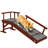 Dog Ramp, Dog Stairs For Small, Medium & Large Dogs, Pet Ramp For Bed Or Couch With Removable Guardrails, Non-Slip Surface, 49" Long, Brown