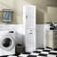 Armoire à linge avec 1 armoire de rangement et 1 tiroir - blanc