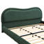 Upholstered Platform Bed Frame with Curved Headboard and Chenille Fabric-1929032714