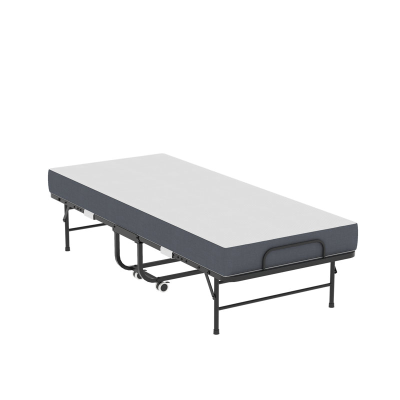 75 Inch Folding Bed With 5" Memory Foam Mattress