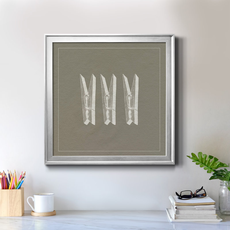 Laundry Laundry VI - Toile encadrée de qualité supérieure - prête à être suspendue, H 22,5 po x l 22,5 po x P 1,5 po