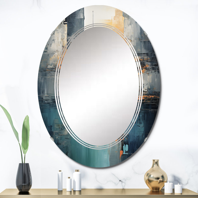 Lindezza - Miroir mural moderne ovale, 36 po x 24 po