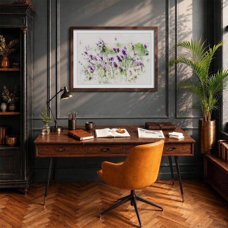Lavender Vol.1 - Framed Print, Walnut Framed, 48cm H x 65cm W x 2cm D