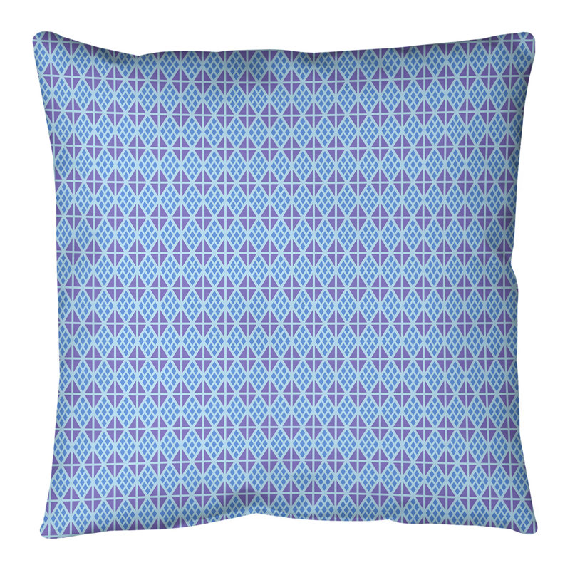 Coussin de sol Katelyn Elizabeth, 28 po x 28 po, Bleu clair et mauve