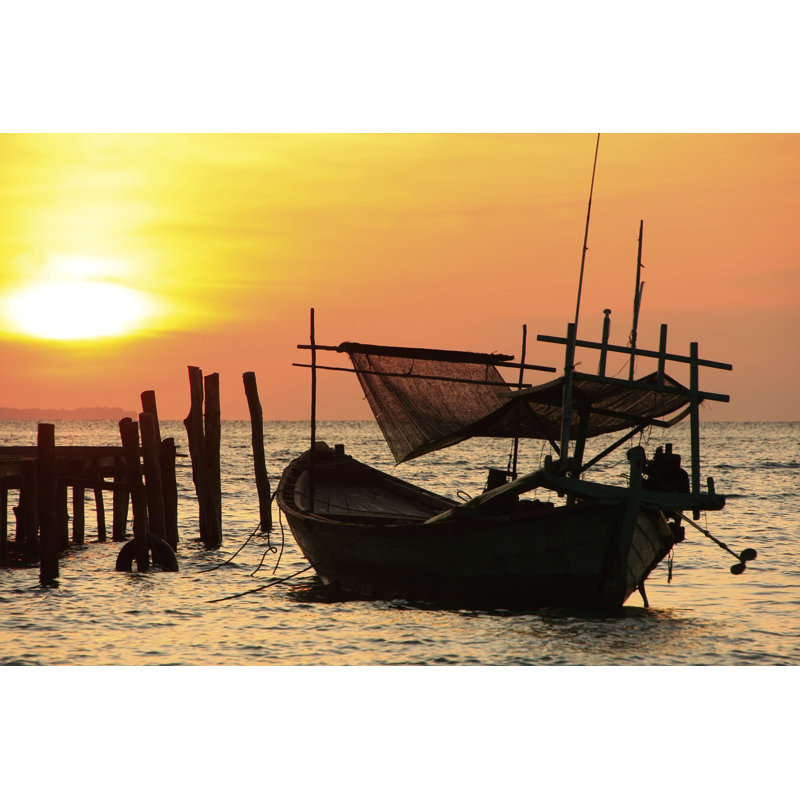 Traditional Fishing Boat - Wrapped Canvas Print, 51cm H x 76cm W