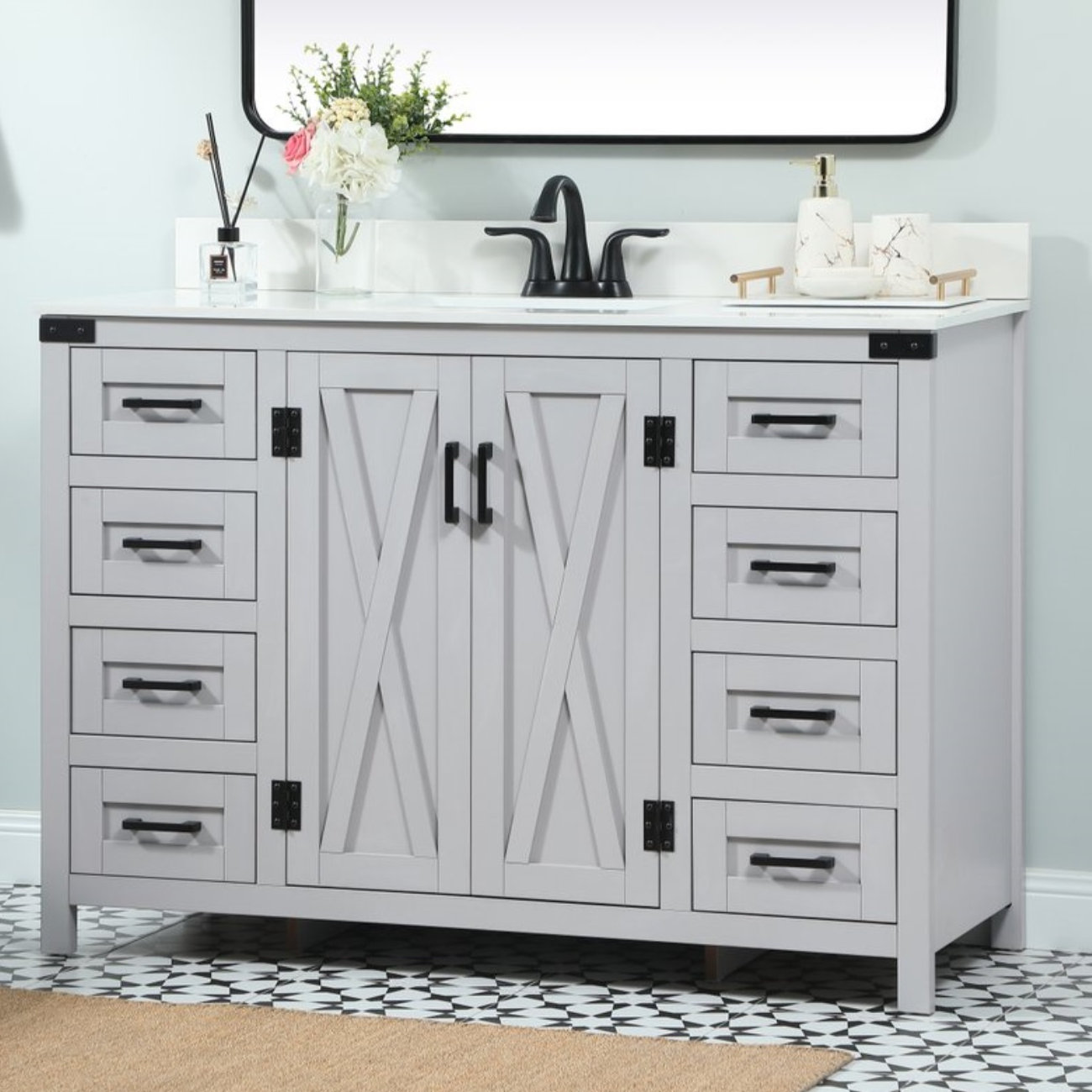 Slayton 48'' Single Bathroom Vanity, Gray