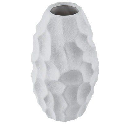 Table Ceramic Matte White Flower Vase