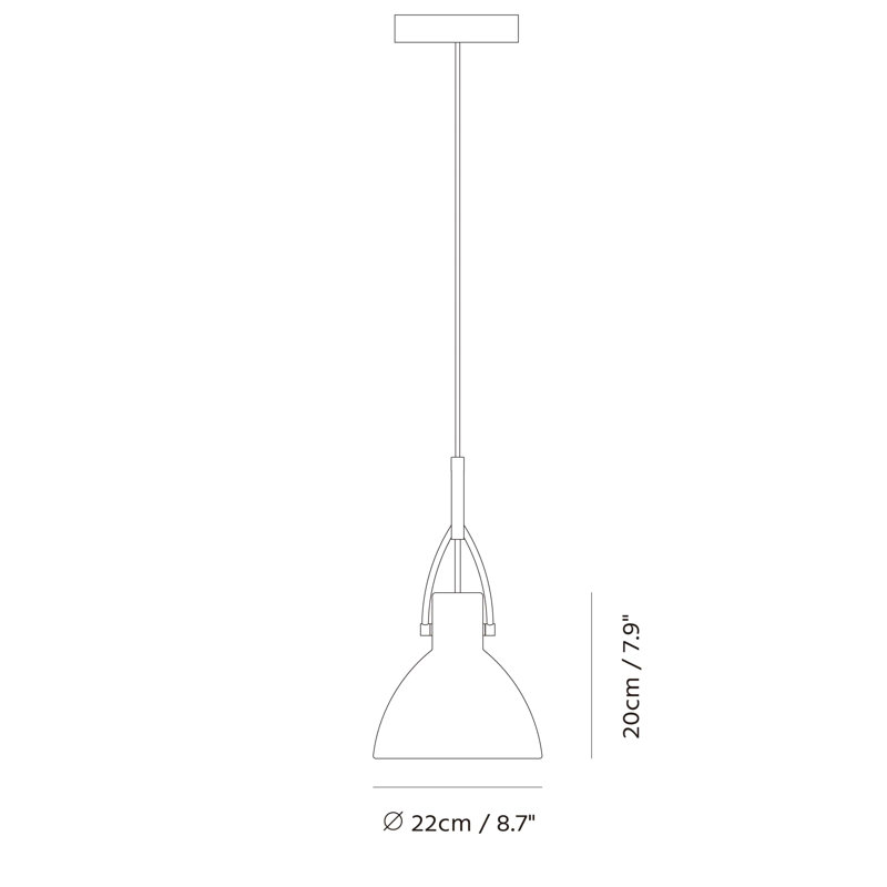 Laito 1 - Light Pendant, Black, 7.9" H x 8.6" W x 8.6" D