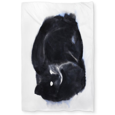 Abstract Watercolor Cat Duvet Cover | Animals Livingroom Decor