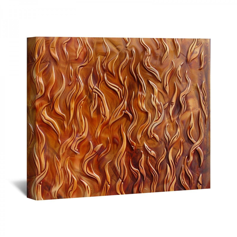 Vagues abstraites sur toile, H 20 po x l 30 po x P 3 po