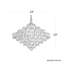 Baronet 12 Light 24in x 20in Pendant in Polished Stainless Steel with Clear Optic Crystals