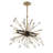  Ariel 6-Light Oval Chandelier in Como Black with Gold Accents