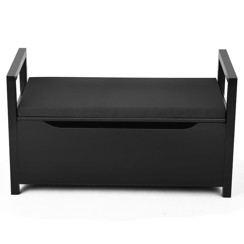 Kiera-Clare Upholstered Storage Bench, Black