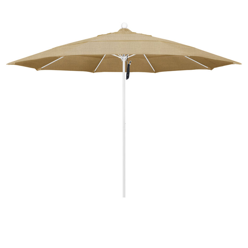 Parasol de marché 11 pi Silva, Pierre noire, Sunbrella® ‑ lin sésame
