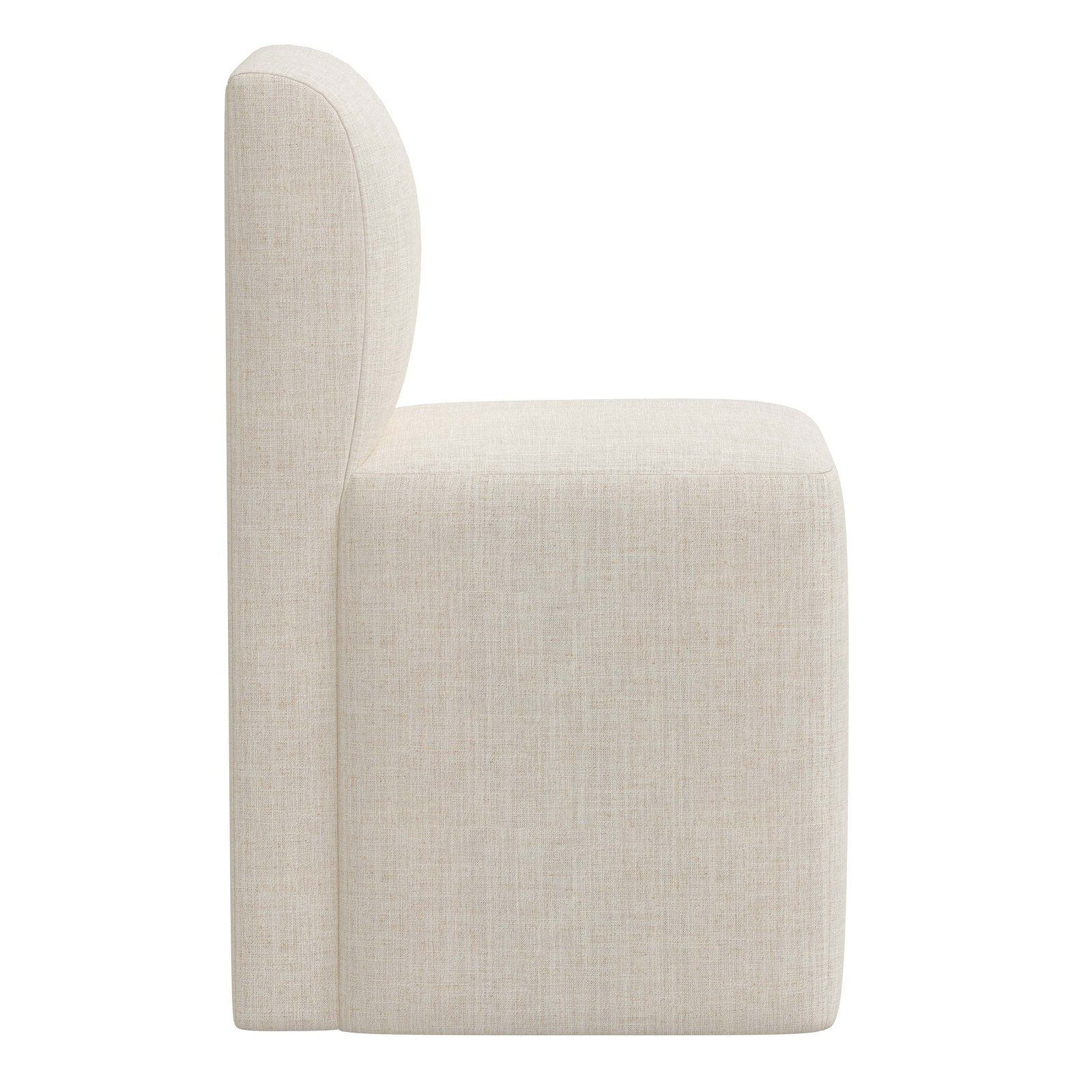 Mendy Linen Parsons Dining Chair, Classic Talc Linen