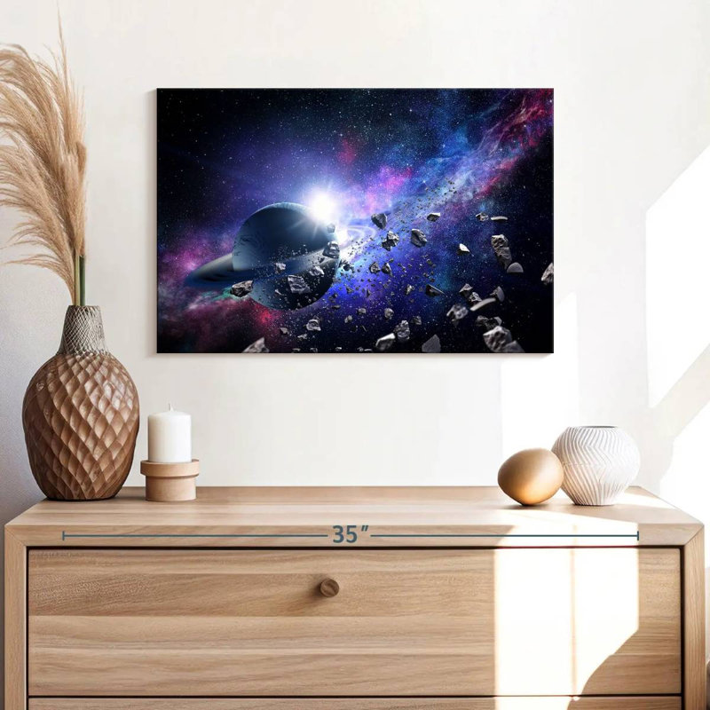 Oberle Asteroids In Space, 16" H x 24" W