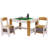 Kids Play Table And 2 Chair Set, 2 In 1 Wooden Activity Table W/storage, Compatible With Lego And Duplo Bricks, Play Building Block Table Set For Reading, Drawing, Build Blocks