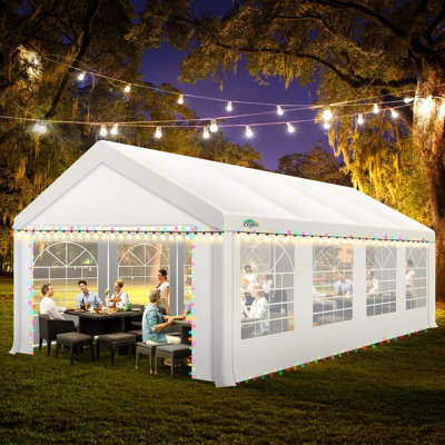 13×26 FT Heavy Duty Party Tent,  Wedding Tent with Removable Sidewalls