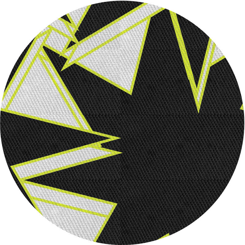 Noir Tapis décoratif, Rond 8 pi