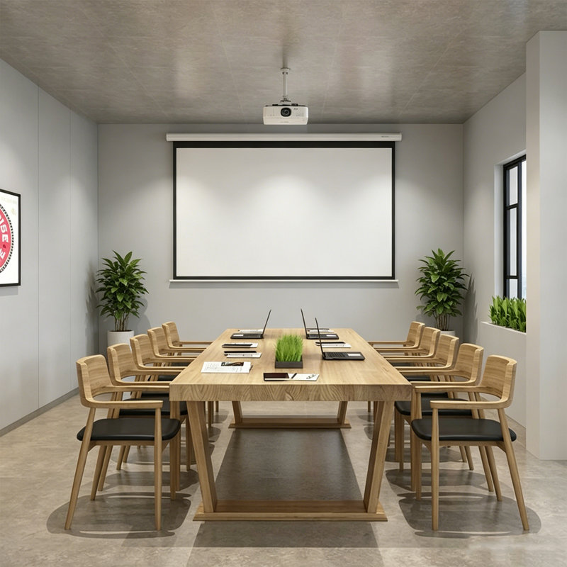 Table de conférence Burlywood, 29.52" H x 125.98" L x 43.3" D