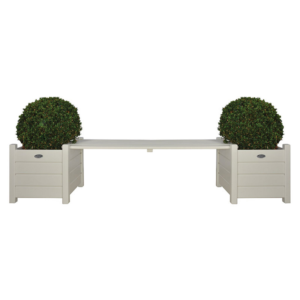 Esschert Design Planters with Bridge Bench