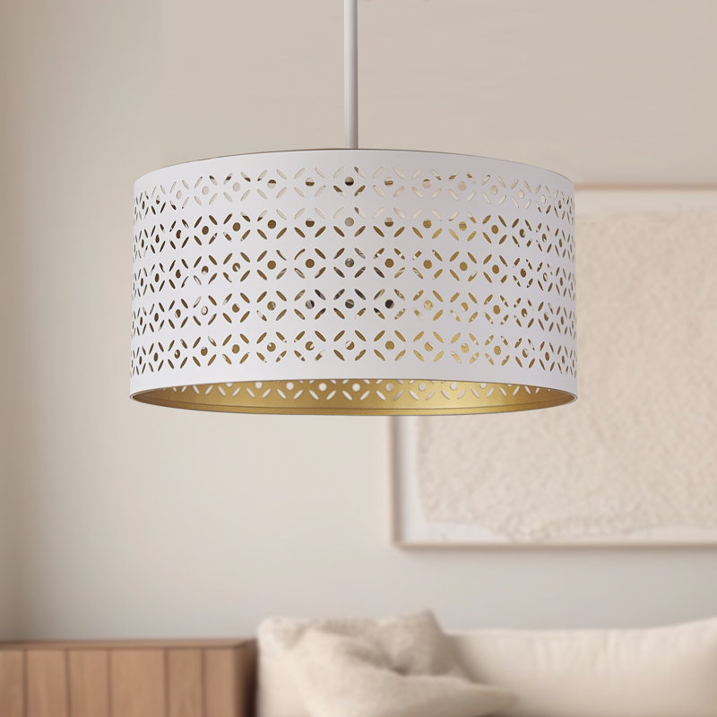 Slocomb 3 - Light White Drum Pendant