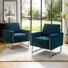 Fauteuil club Amelianna en velours capitonné de 31,5 po de largeur (ensemble de 2)