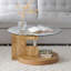 Table basse à 2 niveaux avec plateau en verre 31,5 po avec rangement-114236301