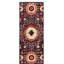 Hand-Knotted High-Quality Navy, Red, and Beige Runner