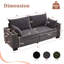 Canapé moderne en velours côtelé avec ports USB et assise profonde moelleuse-1293201095