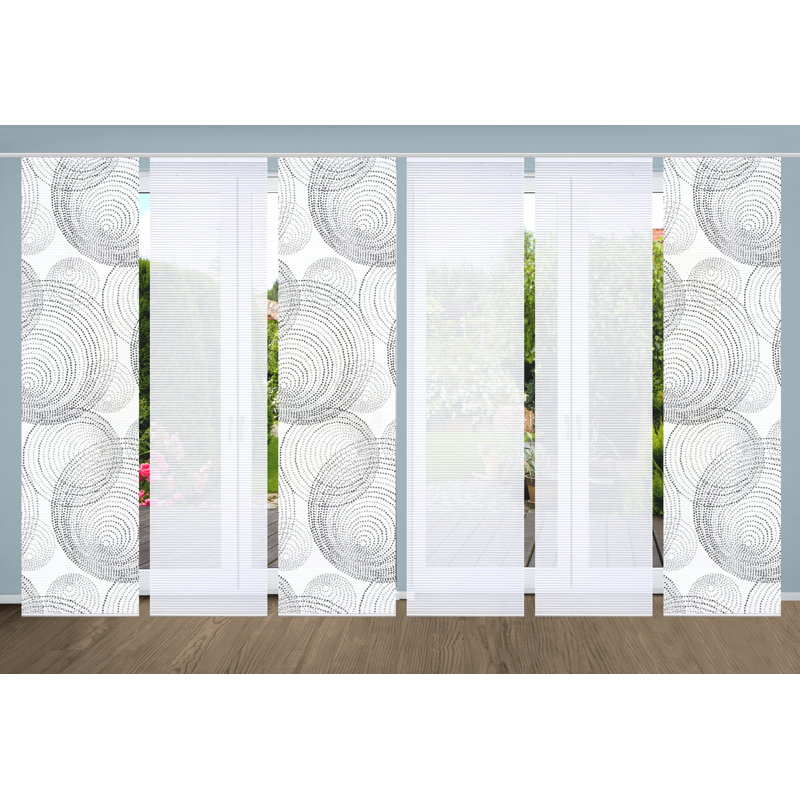 Semi Sheer Sliding Panel, in Grey
