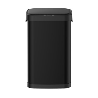 13 Gallon Stainless Steel Touchless Sensor Trash Can With, Wide Rectangular Design, Brushed Finish – Automatic Lid For Home, Office, Kitchen, Bathroom, And Commercial Use