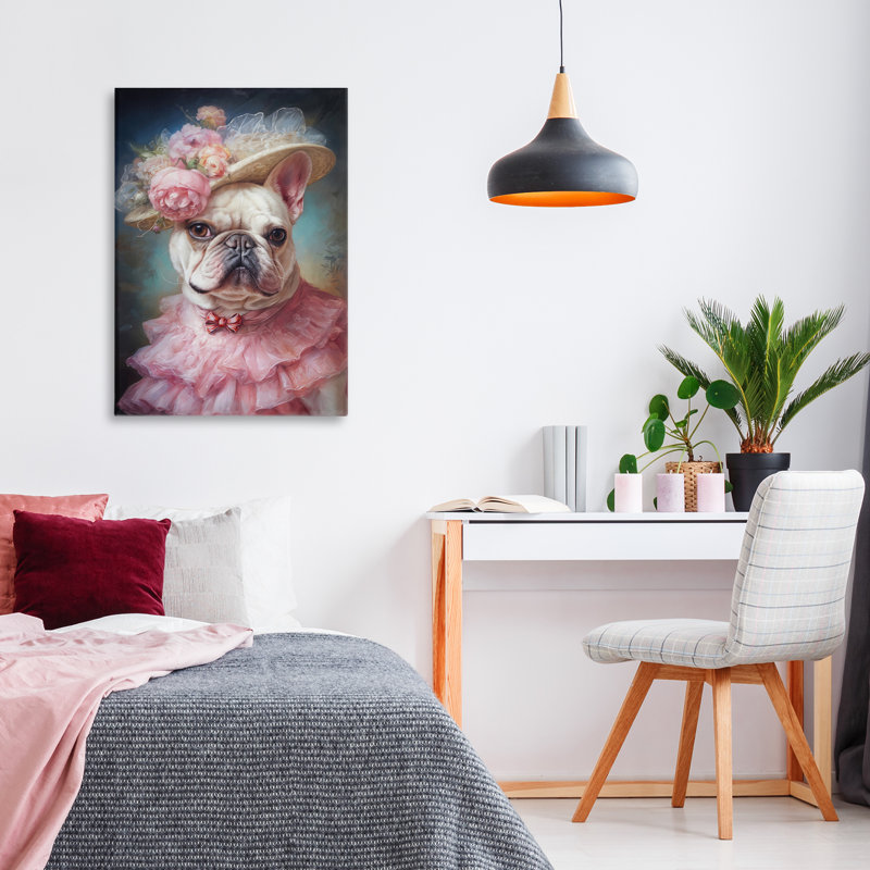 Feminine victorienne Frenchie, conception de Wumples, H 24 po x l 16 po